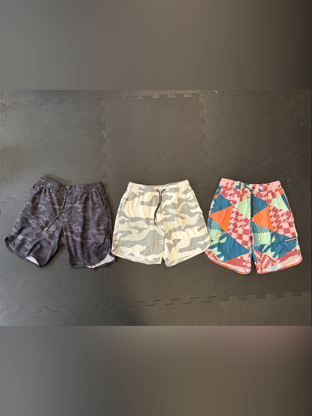 Legends Brand Men’s Small Active Workout Shorts - Multi Color 3 Pack Bundle